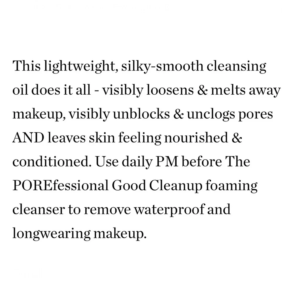 Benefit The POREfessional Get Unblocked Makeup-Removing Cleansing Oil Mini